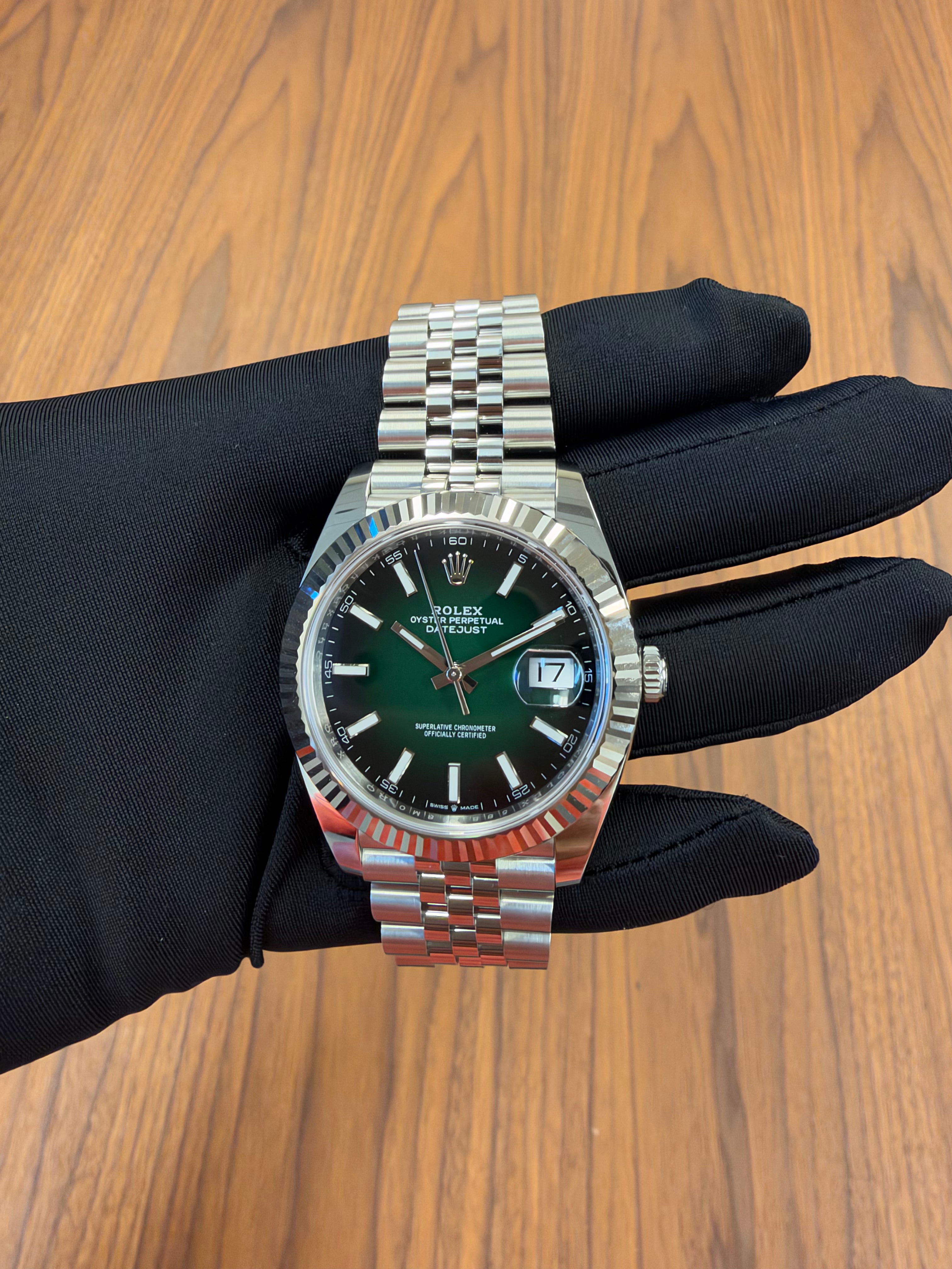 Rolex Datejust 41mm Green Ombre