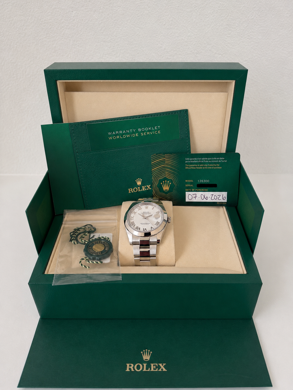 Rolex White Roman Dial
