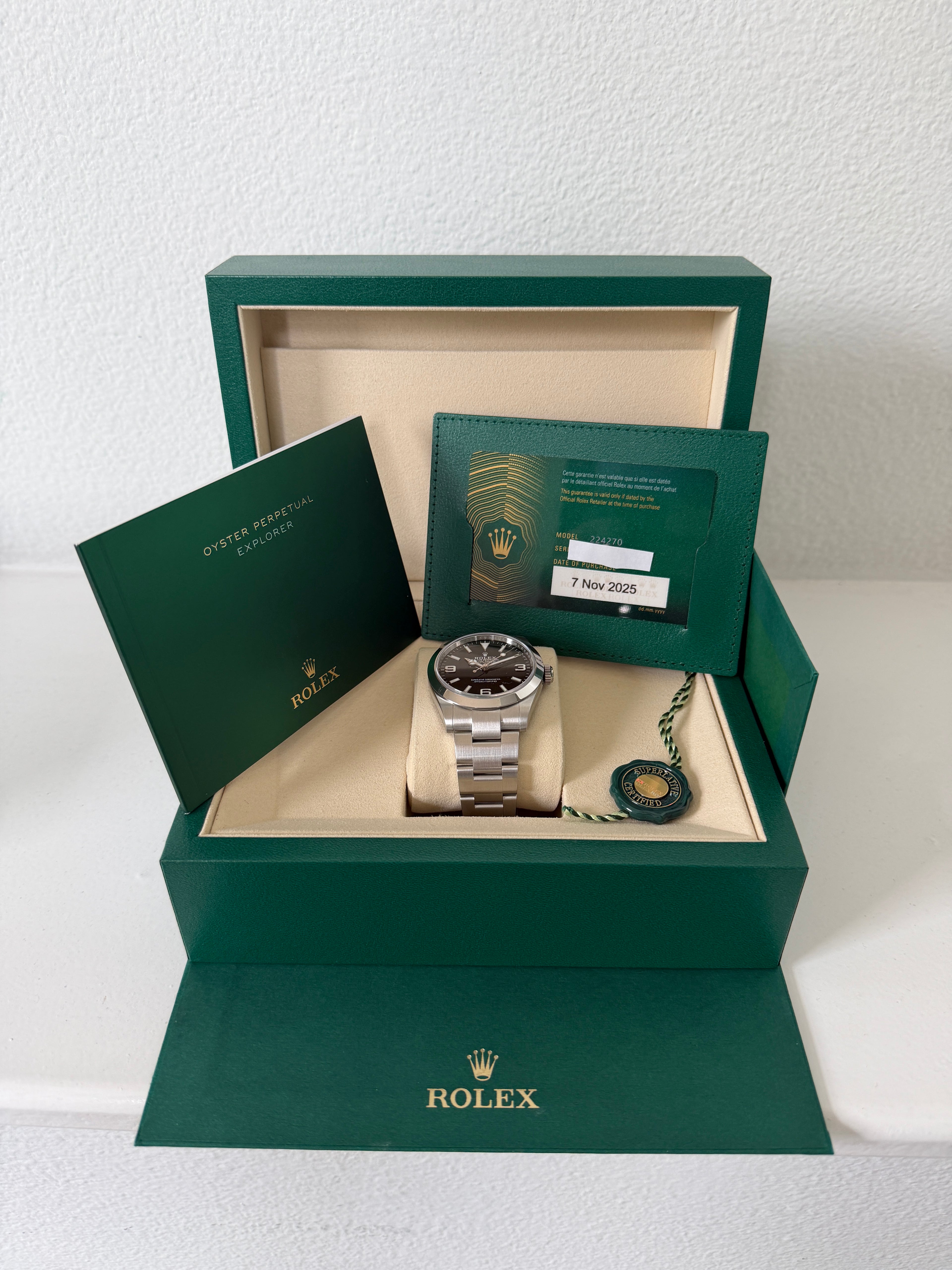 Rolex Explorer Black Dial