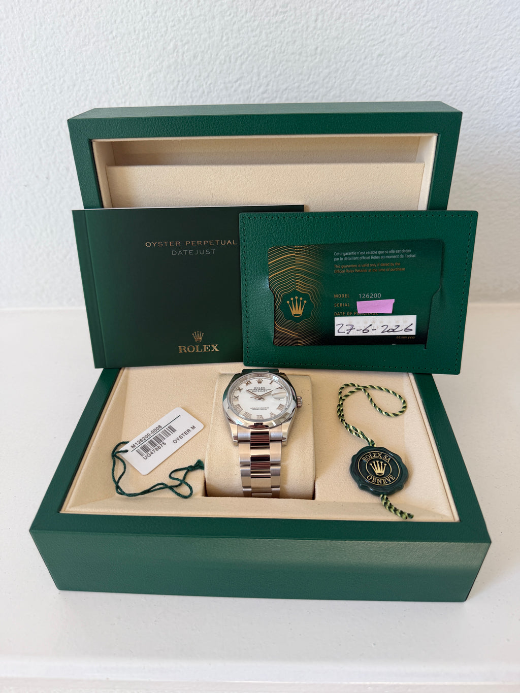 Rolex Datejust 36mm White Dial
