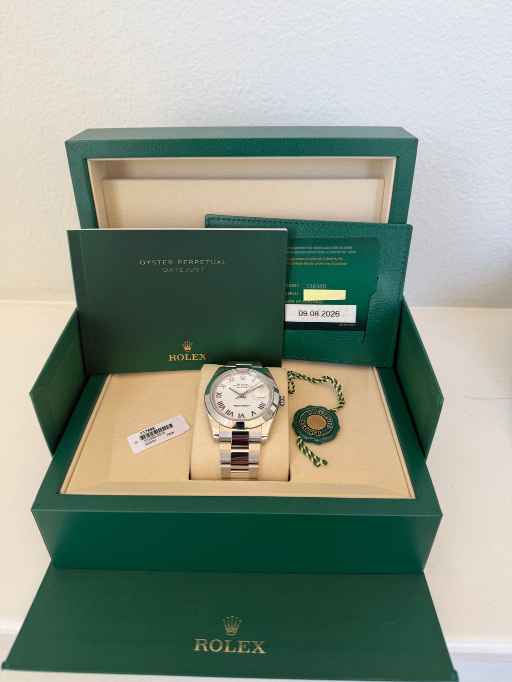 Rolex Datejust 41mm White Roman Dial