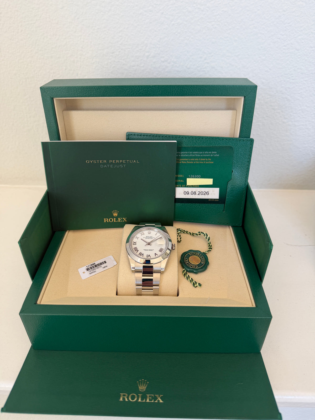 Rolex Datejust 41mm White Roman Dial