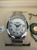 Rolex Datejust 41mm White Roman Dial
